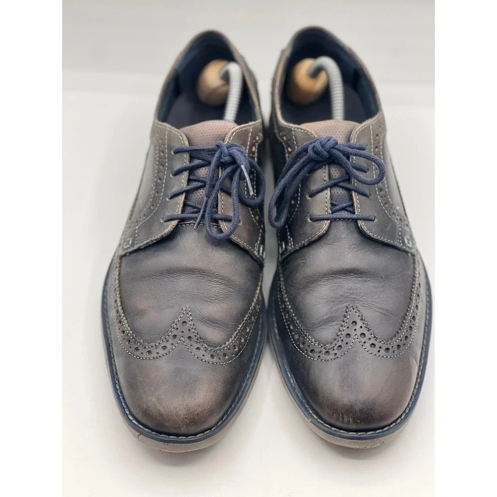 Timberland Men's Leather Wingtip Brogue‎ Oxford Dress Shoe Gray 9.5 EU 43.5